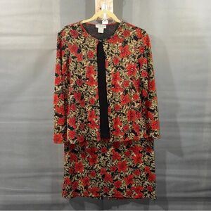 Notations 2 Piece Outfit Woman’s Petite Medium Floral Pattern See Pics & Desc